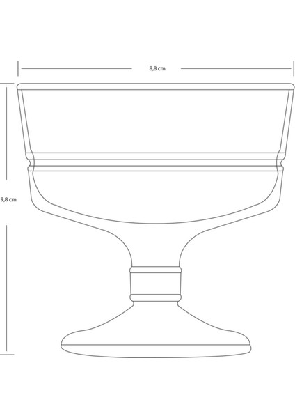 Bej 4'lü Ayaklı Kase Takımı, Şık ve Kullanışlı Mutfak Gereci Seti indirimleri