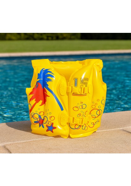 Şişme Can Yeleği - Ayarlanabilir Şişme Can Yeleği - Şişme Cankurtaran Yelek - Life Jacket - Deniz Can Yeleği 41X30 Cm.