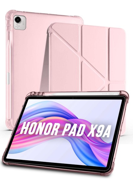 Honor Pad X9A Uyumlu Tri-Folding Kalem Bölmeli Uyku Modlu Akıllı Kılıf