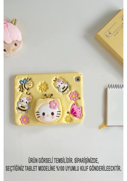 Honor Pad X9 11.5 inç Uyumlu Kılıf Hello Kitty Çocuk Kılıfı Askılı Standlı Eğlenceli Karakter modelleri