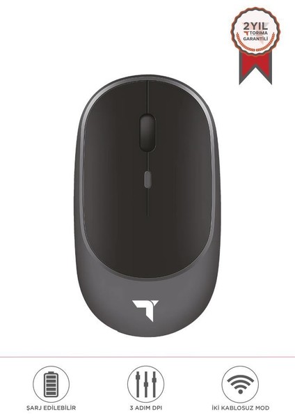 Tm-16 Gri Kablosuz Çift Modlu Sessiz Mouse Fare fiyatları