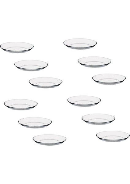 Beyaz 12'li Mini Kayık Tabak, Kahvaltılık ve Çerezlik, 17X13CM