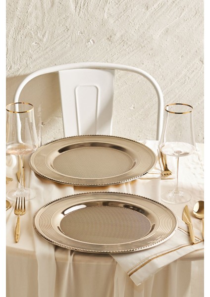 Şık 33 cm Platin Supla ile Sofralarınıza Zarafet Katın