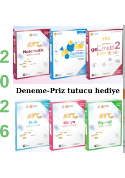 Ayt Sayısal Set 2026 Kurumsal Genel Deneme ve Telefon Priz Tutucu Hediye