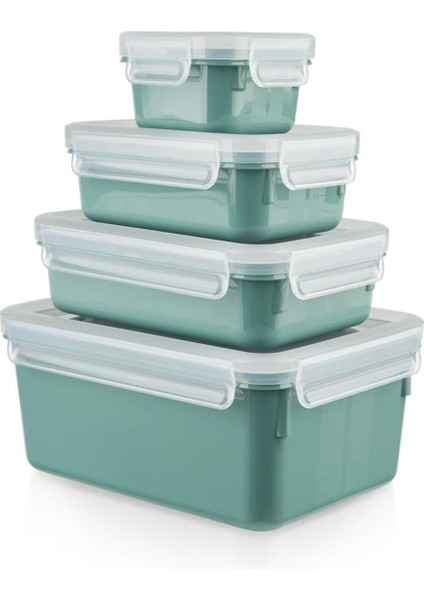 Yeşil 4'lü Saklama Kabı, Pratik ve Şık Mutfak Seti
