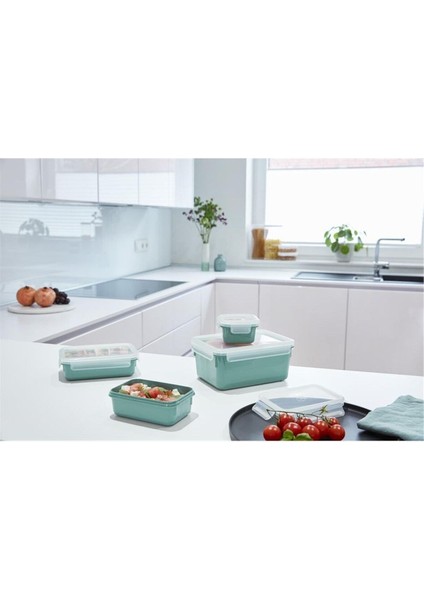 Yeşil 4'lü Saklama Kabı, Pratik ve Şık Mutfak Seti fırsatları