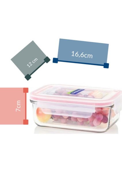 Dikdörtgen Cam Saklama Kabı 715 Ml, Kahverengi, Dayanıklı ve Şık Tasarım modelleri