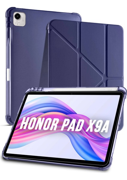 Honor Pad X9A Uyumlu Tri-Folding Kalem Bölmeli Uyku Modlu Akıllı Kılıf
