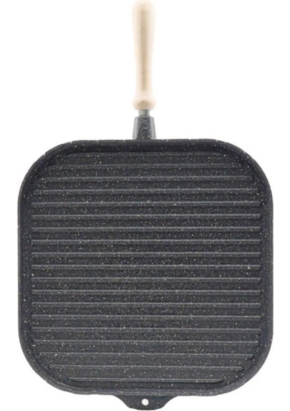 Çift Taraflı 36 cm Kare Granit Izgara Tavası, Dayanıklı ve Kullanışlı Mutfak Gereci fiyatları