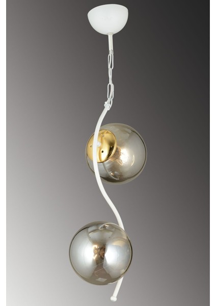 2'li Beyaz Bal Glop Camlı Lüks Aşağı Bakan Avize Seti fiyatları