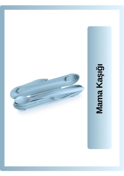 Mavi Kutulu Bebek Mama Kaşığı, Hijyenik ve Pratik Kullanım Sağlar