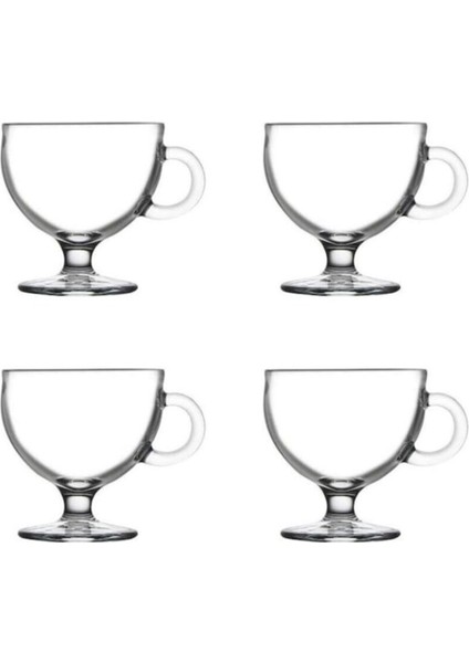 Turuncu 4'lü Kulplu Ayaklı Dondurmalık Sunum Kase, Şık ve Kullanışlı Tasarım