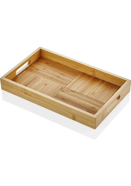 Bambu Tepsi 36X22 Cm, Şık ve Doğal Tasarım, Ev ve Davetler Için Ideal Seçim