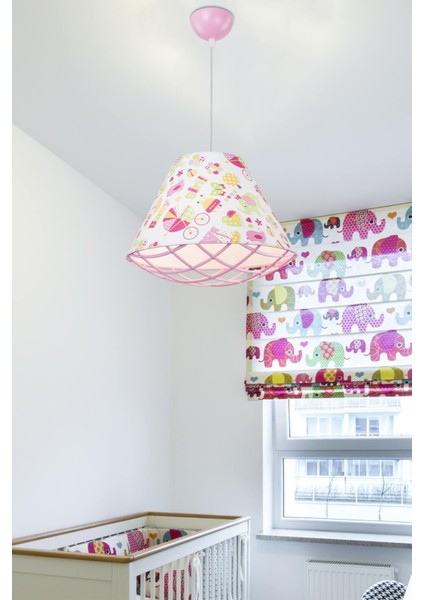 Pembe ve Turuncu Ayda Sarkıt Dekoratif Işık Seti, Şık ve Renkli Ortamlar Için Ideal