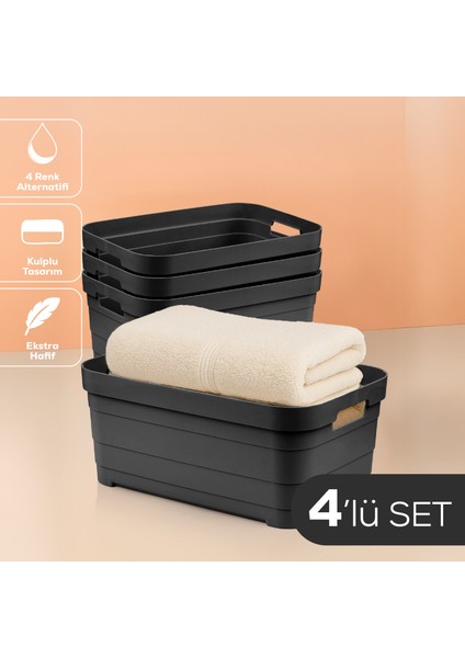 4'lü 10,8 Litre Saklama Kutusu Antrasit