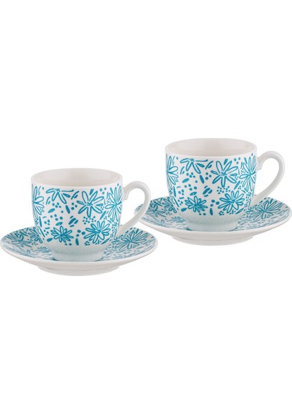 Mavi 2 Kişilik Seramik Kahve Fincanı Takımı 90 Ml, Şık ve Kullanışlı Tasarım indirimleri