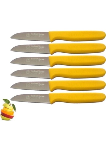 Sürmene Sürbısa 061007 Meyve Bıçağı 6'lı Set, Sarı