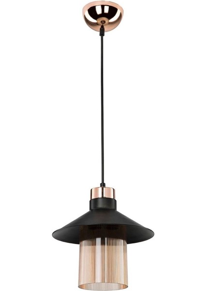 Turuncu Optik Camlı Tekli Sarkıt Lamba, Şık ve Modern Tasarım.