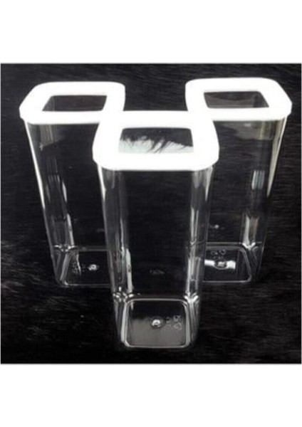 Vakumlu Kristal Mika Saklama Kabı 3'lü, 1700 Ml, Şık ve Pratik Mutfak Düzeni Sağlar. fiyatları