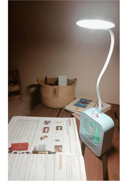 Şarjlı Dokunmatik 3 Fonksiyonlu Mavi Masa ve Gece Lambası 5W modelleri