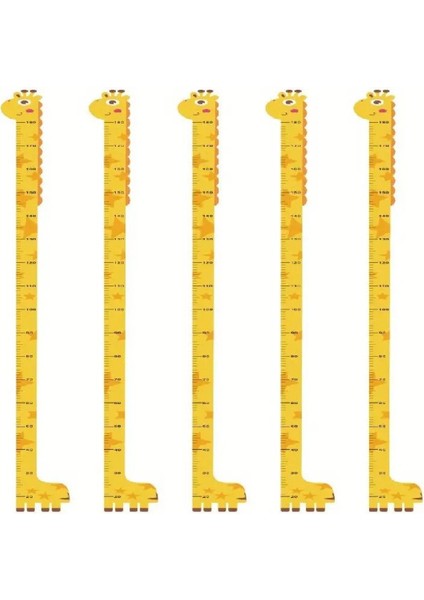 Sevimli Sarı Zürafa Boy Ölçüsü Sticker