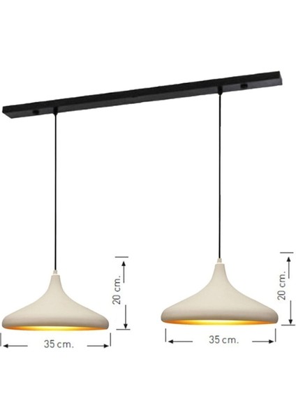 Beyaz Sarkıt Lamba Çiftli Set, Modern ve Şık Aydınlatma, Oturma ve Yemek Alanları Için fiyatları