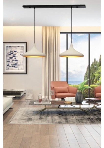 Beyaz Sarkıt Lamba Çiftli Set, Modern ve Şık Aydınlatma, Oturma ve Yemek Alanları Için modelleri