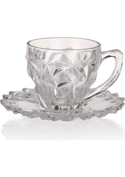 12 Parça Kristal Cam Fincan Takımı, Şık Kahverengi Tasarım fiyatları