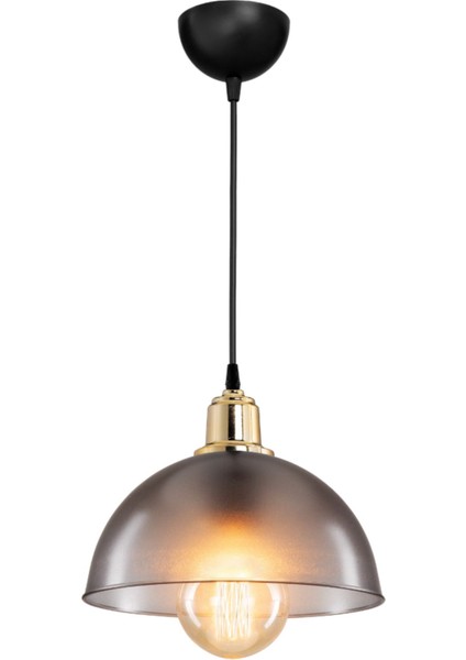 Buzlu Füme Küre Sarkıt Avize, Modern ve Şık Aydınlatma Parçası