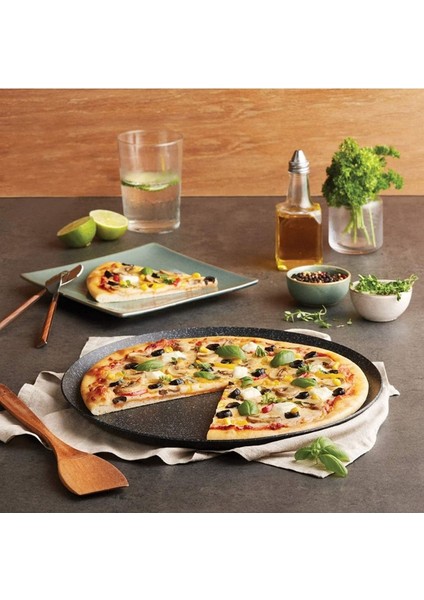 Gri Biogranit Pizzatava, Dayanıklı, Şık ve Pratik Mutfak Gereci fiyatları