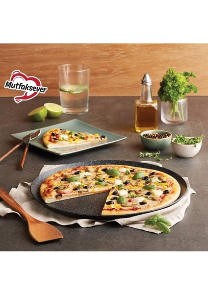 Gri Biogranit Pizzatava, Dayanıklı, Şık ve Pratik Mutfak Gereci modelleri