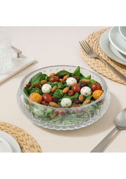 Beyaz 24X6,5 cm Salata ve Meyve Sunum Kasesi, Şık ve Kullanışlı Tasarım