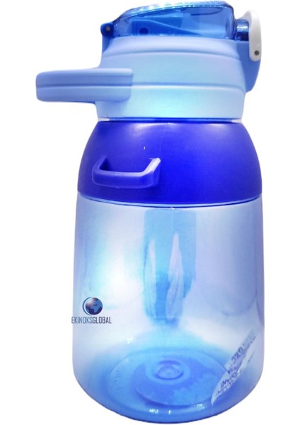 Kalın Pipetli Kapaklı 800 ml Su Matarası, 3 Renk, Boyun Askılı modelleri