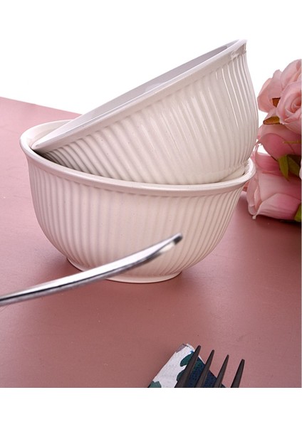 Şık 6'lı Yuvarlak Çorba ve Çerezlik Kase Takımı Beyaz indirimleri