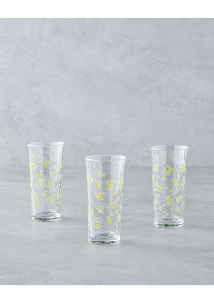 3'lü Cam Bardak Seti, 290 Ml, Şık ve Renkli Tasarım, Kullanışlı Ev ve Ofis Ürünleri