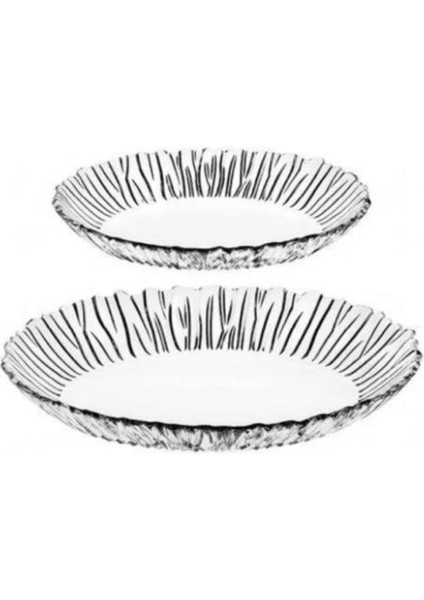 Beyaz 2'li Kayık Tabak Seti, Şık ve Zarif Sofra Takımı