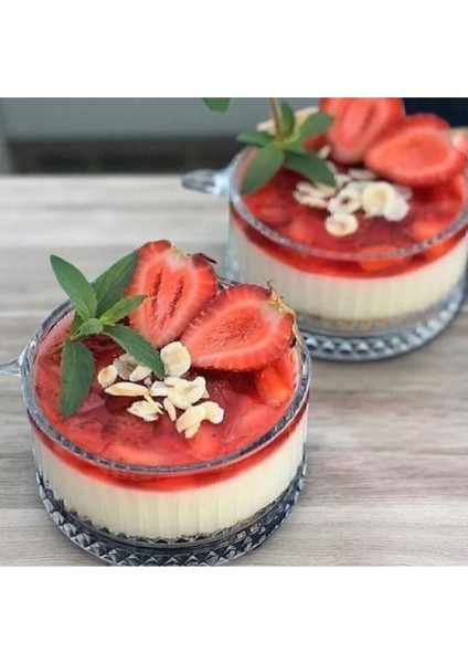 6'lı Cam Çizgili Tatlı ve Çerez Kasesi, 9cm, Beyaz, Şık ve Kullanışlı Tasarım modelleri