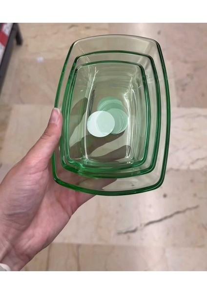 Yeşil Kayık Tabak Seti 12-14-18 Cm, 6'lı Paket fırsatları