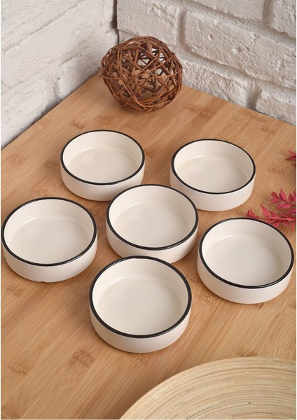 6'lı Tokyo Çerezlik ve Kahvaltılık Kase Seti, Şık ve Kullanışlı, 10 Cm, Siyah Renk