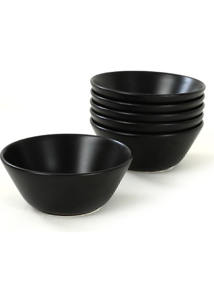 Mat Siyah 14 cm Çorba Kasesi, 6'lı Set fırsatları