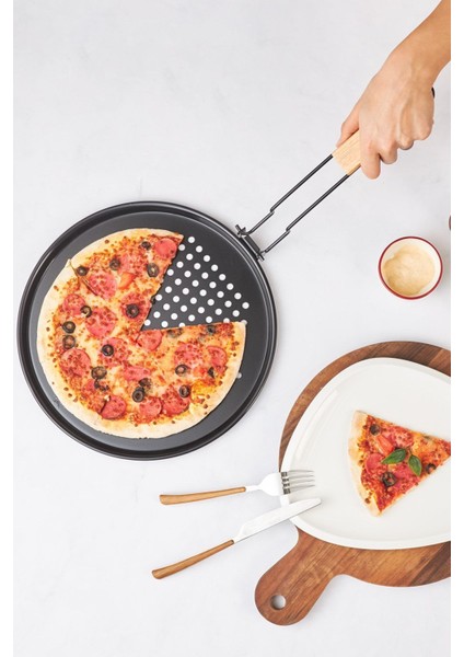 Yüksek Kaliteli Pizza Pişirme Tavası, Pratik ve Dayanıklı Lezzetli Yemekler Için