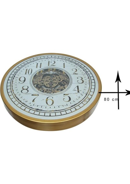 Çarklı Duvar Saati Sarıoksit Akar Mekanizmalı Dekoratif Hediyelik fiyatları