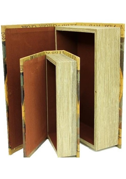 Kutu Kitap Harita 2'li Set Dekoratif Hediyelik fırsatları