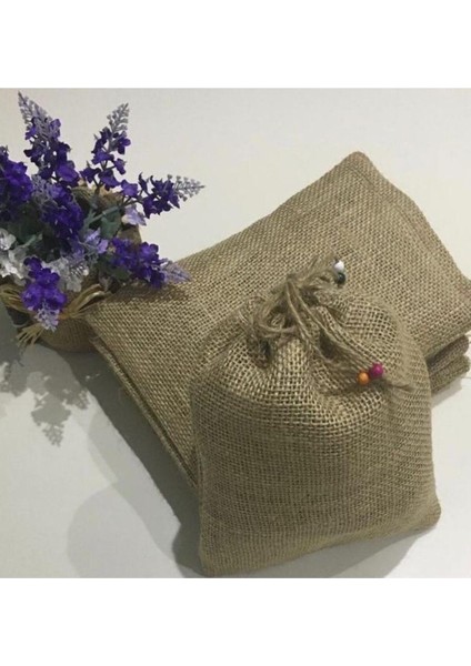 5 Adet Orta Boy Renkli Jüt Bakliyat Kesesi Seti