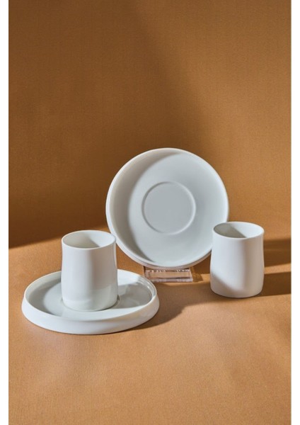 Beyaz 2 Kişilik Kahve Fincan Takımı, 80 Ml, Şık ve Kullanışlı Tasarım