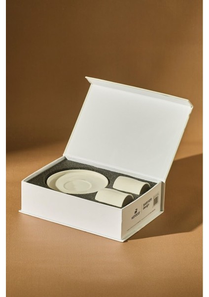 Beyaz 2 Kişilik Kahve Fincan Takımı, 80 Ml, Şık ve Kullanışlı Tasarım fırsatları