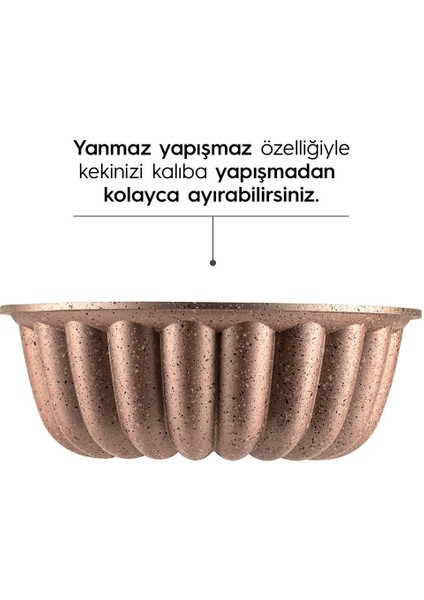 Pembe Rose Gold Döküm Kek Kalıbı 26 Cm, Şık ve Dayanıklı Tasarım modelleri