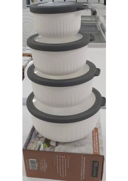 Vakumlu Saklama Kabı Seti, Beyaz, 4 Parça, Dayanıklı ve Pratik Kullanım fiyatları