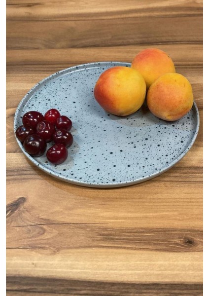 Mavi 3'lü Servis Pasta Sunum Tabağı Seti modelleri