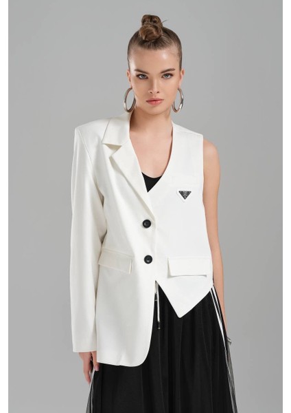 Özel Tasarım Beyaz Ceket